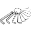 Набор ключей имбусовых HEX, 1,510 мм, CrV, 10шт.,никелированный, на кольце// SPARTA арт.112685
