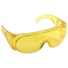 Защитные жёлтые очки STAYER MX-3 монолинза с дополнительной боковой защитой и вентиляцией, открытого