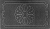 Коврик придверный &quot;Flower&quot; на жесткой подложке, размер 40х60 см,Cерый (D/1707-1039)