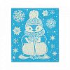 Новогоднее оконное украшение Снежный пингвин из ПВХ пленки, 15,5*17,5см, арт.81494